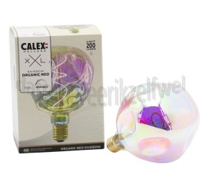 Foto van Calex Ledlamp XXL Organic Neo Rainbow E27 4W 200Lm 1800K Dimbaar 