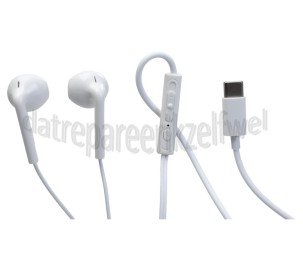 Foto van Grab 'n Go Hoofdtelefoon In Ear Hoofdtelefoon Wit, met microfoon Universeel USB-C 