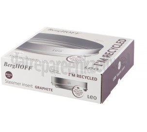 Foto van BergHOFF Mand LEO RECYCLED Stoommandje, Graphite 20-24cm 