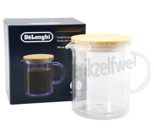 Foto van DeLonghi Koffiekan Dubbelwandige glazen karaf Boon-tot-beker Espressomachines 