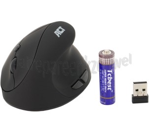 Foto van ACT Muis Ergonomische muis, draadloos, Zwart 1600 DPI 