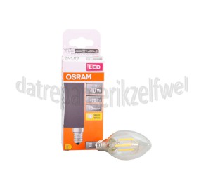 Foto van Osram Ledlamp LED Star Classic B40 Filament Helder 4W E14 470lm 2700K 