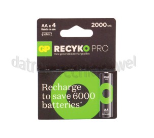Foto van GP Batterij ReCyko+ Pro Oplaadbaar AA 2000mAh NiMH 