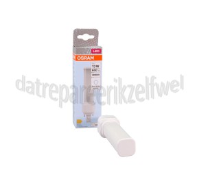 Foto van Osram Ledlamp Dulux LED D13 EM&AC 6W G24D-1 660lm 4000K 