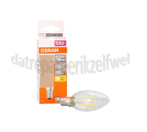 Foto van Osram Ledlamp LED Retrofit Classic B25 E14 Helder 2,5W, 2700K, 250lm 