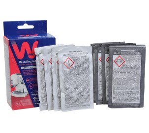 Foto van Whirlpool Ontkalker Ontkalker 4x, 4x Reiniger Koffiepad apparaten, Espressomachines 