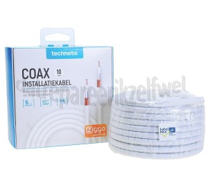 Foto van Technetix Coaxkabel Coax Installatiekabel, 4G Proof, Ziggo geschikt 4K Ultra HD 