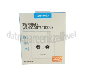 Foto van Technetix Wandcontactdoos Tweegatsdoos TRAS-2000 SHOP Radio/TV 