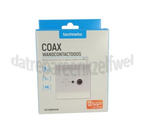 Foto van Technetix Wandcontactdoos Eengatsdoos 2GHz CLICK-50-SGIM-SHOP Modem/Radio/TV 