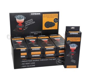 Foto van Combekk Beschermer Inductiemat, set van 3, Display (24 sets) BPA-vrij, 100% Siliconen, tot 200 Graden 