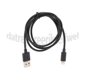 Foto van USB Kabel Apple Lightning, Zwart, 100cm Apple 8-pin Lightning connector 