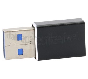 Foto van Adapter Adapter USB A male naar USB C female, zwart Universeel USB Type C 
