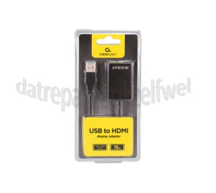 Foto van USB Kabel Verloopkabel USB A 3.0 male naar HDMI female, 15cm Universeel USB A 3.0 