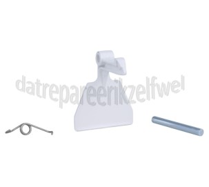 Foto van Deurgreep Met Haak en As, Wit T8211R24, T821824 