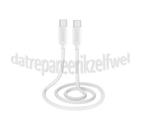 Foto van USB Kabel wit, 100 cm USB Type C + Type C 