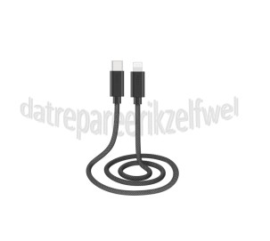 Foto van Musthavz USB Kabel zwart, 1 meter USB-C naar Lightning 