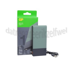 Foto van GP Powerbank M2+ 10C, groen 10.000 mAh 1x USB-A 2x USBC ports 