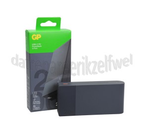 Foto van GP Powerbank M2+ 20C, grijs 20.000 mAh 1x USB-A 2x USBC ports 