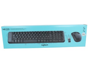 Foto van Logitech Toetsenbord MK220 Toetsenbord + muis Zwart, US Layout 