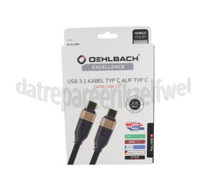 Foto van Oehlbach USB Kabel Data Link CC kabel USB-C 3.1, 2 meter 
