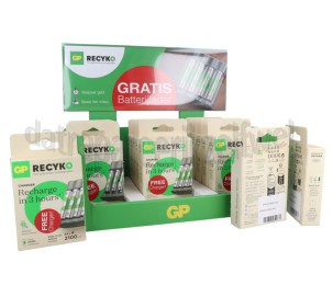 Foto van GP Display Promo, Gratis Lader 9x AA, 9x AAA 
