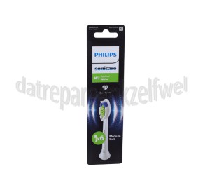 Foto van Philips Tandenborstelset W2 Optimal White opzetborstels, 6 stuks, wit Sonicare 