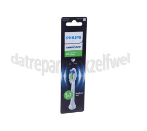 Foto van Philips Tandenborstelset Optimal White opzetborstels, 2 stuks, wit Sonicare 