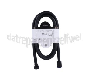 Foto van Differnz Doucheslang mat zwart 1,5 meter PVC, 1/2"" 