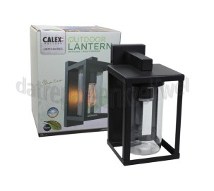 Foto van Calex Lamp Outdoor Wandlamp Naples Black Dag/Nacht sensor, E27, IP44 
