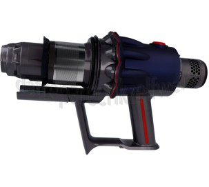 Foto van Dyson Motor Main Body & Cyclone, Prussian Blue/Iron Bright Copper SV30 V12 DT Slim 