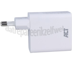 Foto van ACT USB Oplader USB-C & USB-A lader 65W Power Delivery PPS, Quick Charge, GaNFast 