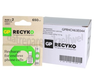 Foto van GP Batterij ReCyko+ Oplaadbaar AAA 650mAh NiMH 