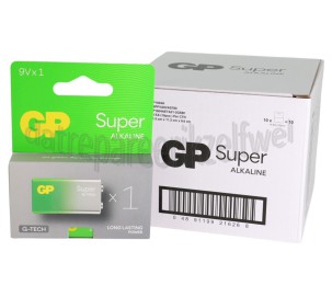 Foto van GP Batterij Blokje 9 Volt E-blok Super Alkaline 