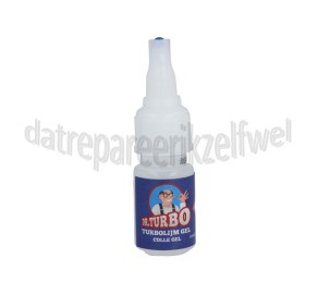 Foto van Turbolijm Vet lijm Gel zeer sterk 10 gram universeel te gebruiken 