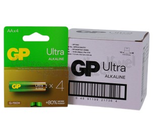 Foto van GP Batterij AA LR06 1,5V, 4 stuks Penlite Ultra Alkaline 