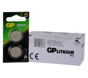 Foto van GP Batterij Knoopcel CR2032 3V, 2 stuks DL2032 Lithium 