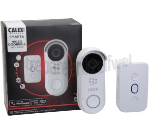 Foto van Calex Deurbel Smart Video Deurbel Wit, 2K Ultra HD 