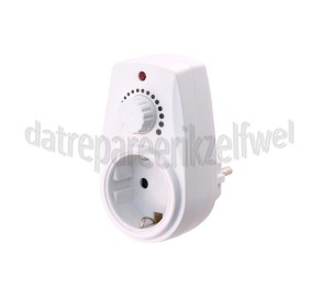 Foto van Promax Dimmer 20A 230V 280W RA wit Stekkerdimmer voor gloei en halogeenlampen 