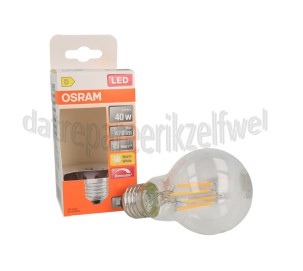 Foto van Osram Ledlamp LED Retrofit Classic A40 Dimbaar E27 Helder 3,4W, 2700K, 470lm 