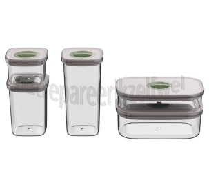 Foto van BergHOFF Bewaarbus Smart Seal Voedselcontainerset 5-Delig Diepvries, Vaatwasser 