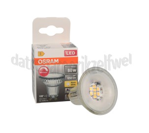 Foto van Osram Ledlamp LED Superstar PAR16 120 graden Dimbaar 6,9W GU10 650lm 2700K 927 