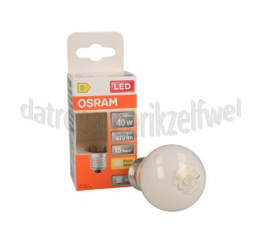 Foto van Osram Ledlamp LED Star Classic P40 Mat Filament 3,4W E27 470lm 2700K 