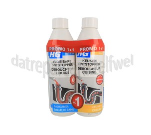Foto van HG Reiniger Vloeibare ontstopper + Keukenontstopper Promopack 1+1 