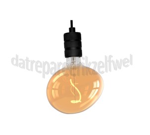 Foto van Calex Ledlamp Pebble Flex Filament Gold E27 4W 180lm 1800K Dimbaar 