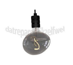Foto van Calex Ledlamp Pebble Flex Filament Titanium E27 4W 70lm 1800K Dimbaar 