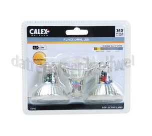 Foto van Calex Ledlamp SMD lamp 240V 5,5 Watt 360 Lumen 3-Pack GU10 Dimbaar Variotone 