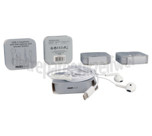 Foto van Musthavz Hoofdtelefoon In Ear met microfoon en afstandsbediening Universeel USB-C 