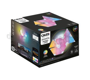 Foto van Calex Ledlamp Smart Driehoek Wandlamp - RGBIC - Wit Calex Smart App, Amazon Alexa, Google Home 
