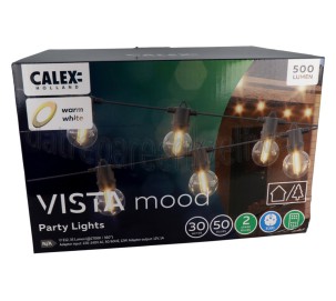 Foto van Calex Ledlamp Vista Lichtsnoer - 30M 35 Lumen, IP44, Dimbaar 