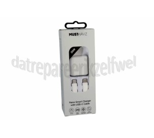 Foto van Musthavz USB Oplader 30W, wit USB-C, Universeel gebruik 